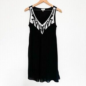Shoshanna Swimwear Cover Up Dress Sz. Medium Black White